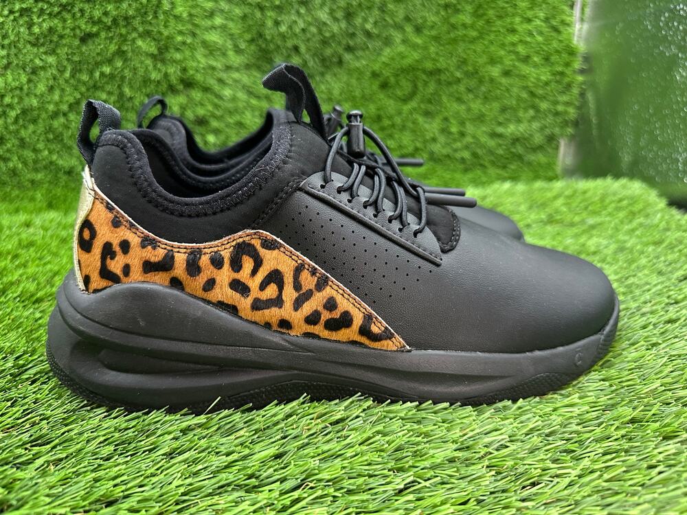 Clove Classic LX CL0025 Comfort Shoes Women's 7.5 Black Leopard Leather Nursing